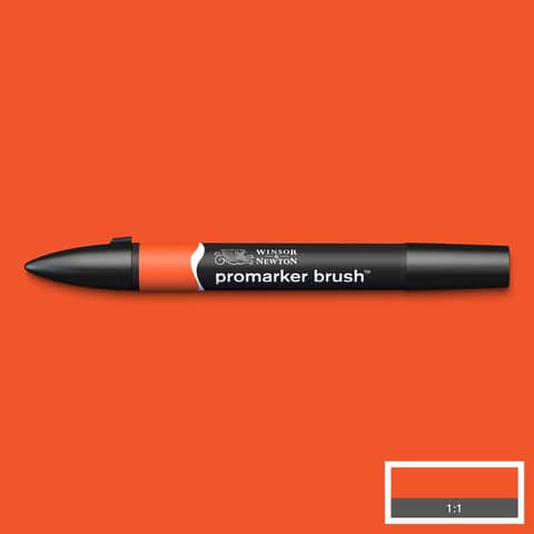 Pennarelli Winsor&Newton Promarker Brush doppia punta scalpello-pennello - bright orange O177 - 0204051